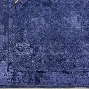 Karaca Home Salvatore Lacivert Kadife Halı 120X180 cm