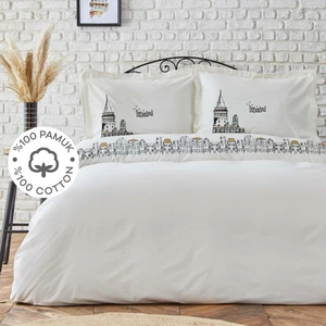 Karaca Home Galata Siyah Nakışlı Çift Kişilik %100 Pamuk Nevresim Takımı