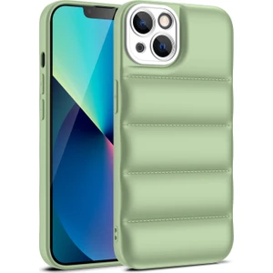 Eiderdown Apple iPhone 13 Uyumlu Hava Yastıklı Telefon Kılıfı - Yeşil (Yurt Dışından)