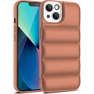 Eiderdown Hava Yastığı Telefon Kılıfı Apple iPhone 13 Haki Için (Yurt Dışından)