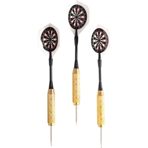 22 Gr. Dart Oku (3’lü Set) - Çelik Uç + Pirinç Gövde + Renkli Kanat - Dart Oku Seti