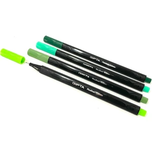Fineliner Yeşil Tonları   0.4 mm Ince Uçlu  Yazı Kalemi  4 'lü Set