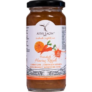 Atiye Laçin Portakallı Havuç Reçeli 250 gr ( %100 Doğal ,Katkı Maddesi , Renklendirici ve Koruyucu İçermez. )