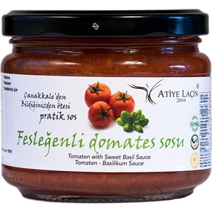 Atiye Laçin Fesleğenli Domates Sosu 250 g ( %100 Doğal ,Katkı Maddesi , Renklendirici ve Koruyucu İçermez. )