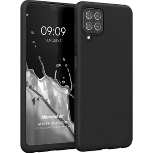 Matte Silicone Samsung Galaxy A22 4g Kılıf Siyah