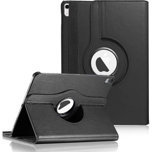 Apple iPad Mini 6 2021 (A2567-A2568-A2569) Kılıf 360 Dönerli Stand Deri Siyah