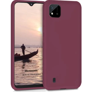 Matte Silicone Realme C11 2021 Kılıf Mor