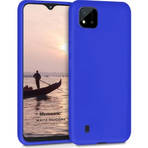 Matte Silicone Realme C11 2021 Kılıf Mavi