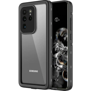 Samsung Galaxy S20 Ultra Kılıf Waterproof 360 Full Body Protective Siyah