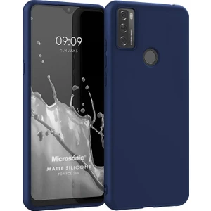 Matte Silicone Tcl 20E Kılıf Lacivert
