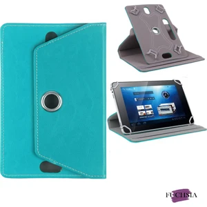Tcl Tab 10S 10.1 Inç Uyumlu Fuchsia 360° Dönebilen Standlı Kapaklı Universal Tablet Kılıfı - Turkuaz
