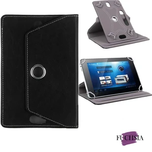 Tcl 10 Tab Max 10.36 Inç Uyumlu Fuchsia 360° Dönebilen Standlı Kapaklı Universal Tablet Kılıfı - Siyah