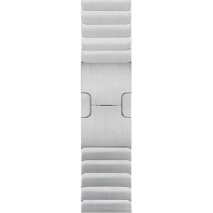 Apple Watch ile Uyumlu Seri SE/11/10/9/8/7/6/5/4/3 46MM-45MM-44MM Baklalı Model Paslanmaz Çelik Bilezik Kordon Gümüş