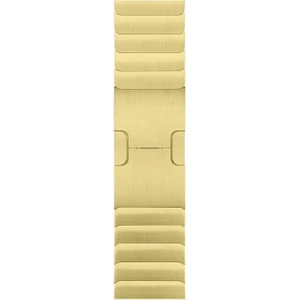 Apple Watch ile Uyumlu Seri SE/10/9/8/7/6/5/4/3 42MM-41MM-40MM-38MM Baklalı Model Paslanmaz Çelik Bilezik Kordon Gold