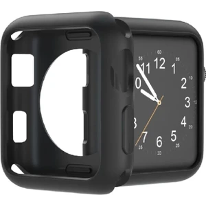 Apple Watch Uyumlu (41MM) Siyah  Önü Açık Yumuşak Koruyucu Kılıf