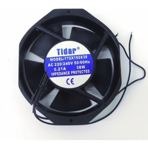 172X150X38 220V Ac Yuvarlak Fan