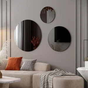 Camex Store Camex 30-45-60 cm Yuvarlak Füme Ayna Takımı
