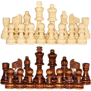 Herkesetoptantic Cilalı Ahşap Küçük Boy Satranç Taşı