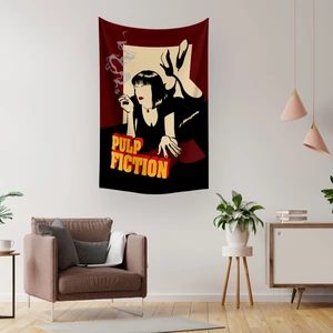 Pulp Fiction Uma Thurman Duvar Örtüsü Halısı (70 x 100 Cm)