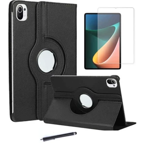 wowacs Xiaomi Mi Pad 5 3'lü Set Standlı Dönebilen Tablet Kılıfı + Temperli Ekran Koruyucu + Kalem