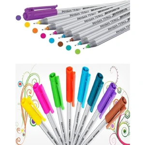 Triball Tükenmez Kalem Renkli 8'li Set