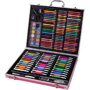 Alüminyum Kutu Boyama Seti Çocuklar Öğrenci Suluboya Kalem Seti Kutusu Sanat Boyama Kırtasiye Hediye Kutusu (Yurt Dışından)