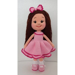 Toys City Pembe Ilknur Bebek Organik Örgü Oyuncak