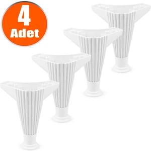 Mobilya Kanepe Koltuk Ünite Puf Ayağı 17 Cm Beyaz Baza Ayakları (4 Adet)