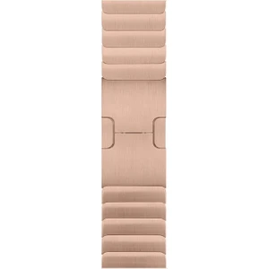 Apple Watch ile Uyumlu Seri SE/11/10/9/8/7/6/5/4/3 42MM-41MM-40MM-38MM Baklalı Model Paslanmaz Çelik Bilezik Kordon Rose Gold