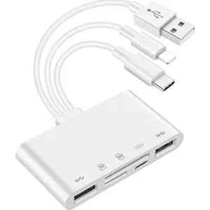 Lightning Type-C USB 3.0  Çoklayıcı Micro  Sd- Sd Kart Okuyucu