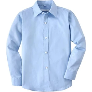 Başak Çocuk Giyim 336895 Kumaş Gömlek  - Mavi - 10-11 Yaş