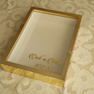 Verda Çerçeve Derin İsimli Gold Pleksi Kaplı 30 x 40 cm 8 cm Yeni Trend Tasarım Anı Çerçevesi!