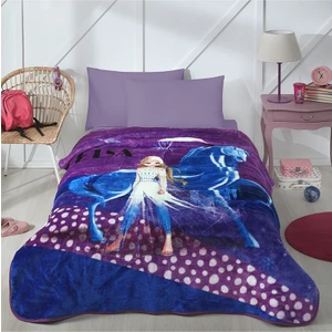 Frozen Snow Queen Disney Lisanslı Tek Kişilik Çocuk Battaniyesi 155 x 215 cm