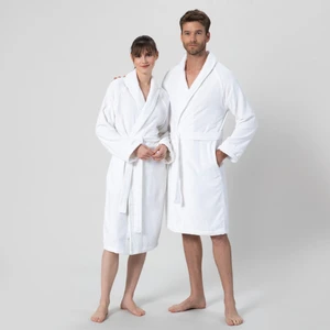 Solid Unisex Bornoz Beyaz