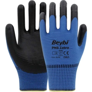 Beybi̇ Pn5 Zebra  No:10 Mavi̇ - Si̇yah Işçi̇ Eldi̇veni̇