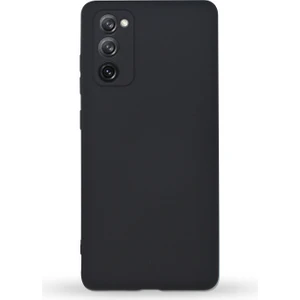 Case World Samsung Galaxy S20 Fe ile Uyumlu Kapak Kamera Korumalı Içi Kadife Lansman Silikon ile Uyumlu Kılıf - Siyah