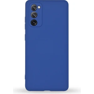 Case World Samsung Galaxy S20 Fe ile Uyumlu Kapak Kamera Korumalı Içi Kadife Lansman Silikon ile Uyumlu Kılıf - Lacivert