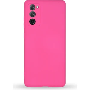 Case World Samsung Galaxy S20 Fe ile Uyumlu Kapak Kamera Korumalı Içi Kadife Lansman Silikon ile Uyumlu Kılıf - Neon Pembe