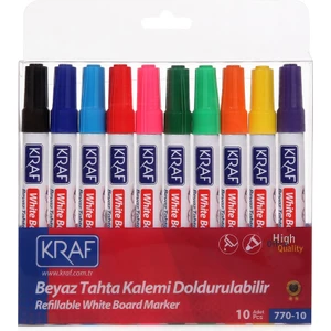 770 Doldurulabilir Beyaz Tahta Kalemi 10'lu Set