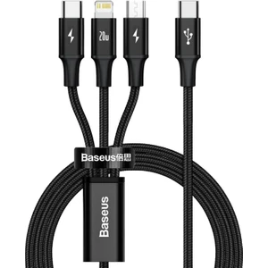 Rapid Serisi Usb-C Kablo 3in1 Mikro Usb/lightning/usb-C 20W 1,5m Şarj Kablosu