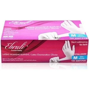 Lateks Pudralı Eldiven 100'lü x 20 (Medium)
