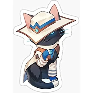 Zobar Markt Kedi Cyphher Sticker Defter Ajanda Planner Laptop Sticker, 5 cm