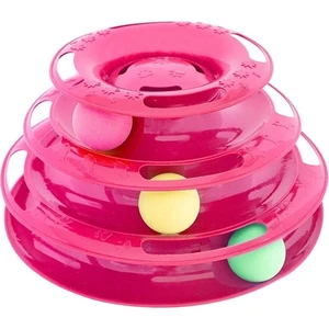 Miapet Tower Of Tracks Toplu Yuvarlak Kedi Oyuncağı 24 x 13 cm - Fuşya