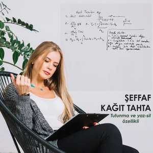 2 Adet 60X100 Pratik Şeffaf Akıllı Kağıt Tahta