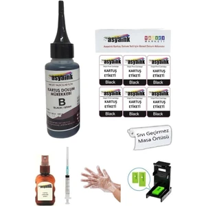 Hp 300, Hp 300XL Uyumlu Siyah Kartuş Dolum Seti