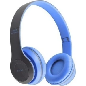 Bluetooth Kulak Üstü Kulaklık Mavi - Siyah