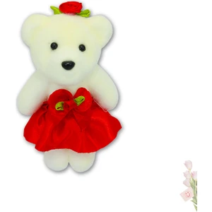 Süsle Bebek ve Parti Minik Ayıcık Süs, 11cm x 6cm - Kırmızı - 1 Adet