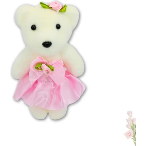 Süsle Bebek ve Parti Minik Ayıcık Süs, 11cm x 6cm - Pembe - 1 Adet