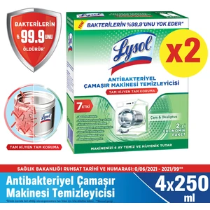 Çamaşır Makinesi Temizleyici Çam ve Okaliptus Ferahlığı 4 x 250 ml