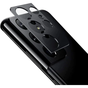 Case 4U Samsung Galaxy S21 Ultra Uyumlu Kamera Lens Koruyucu Siyah
